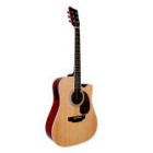 CW 195 Naturel SEMI-Akoestische Western Gitaar met stalen snaren